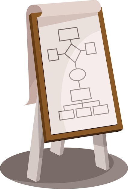 Vector Image Of A Paperboard With Flowchart Isolated On Transparent Background