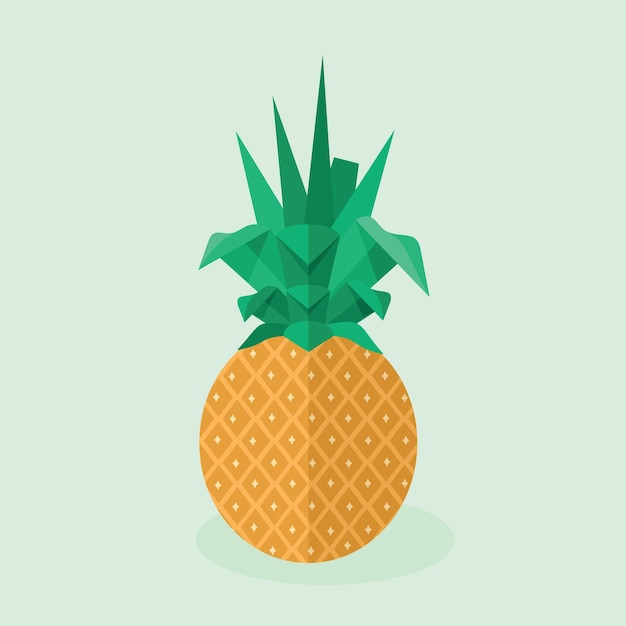 Immagine vettoriale di un'illustrazione alimentare dell'ananas