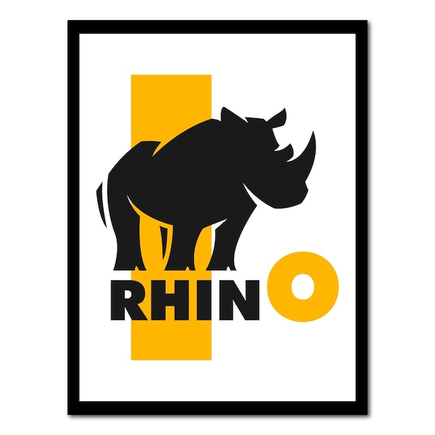 Vector Image Of Rhino Icon