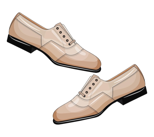 Vettore immagine vettoriale di una silhouette di un paio di scarpe da uomo scarpe basse