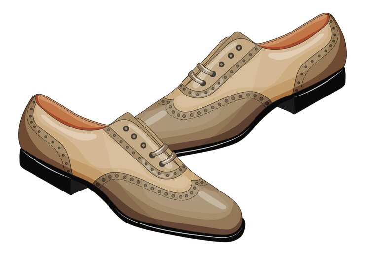 Vector vector image of a silhouette of a pair of mens shoes low shoes