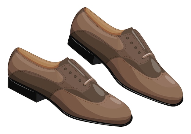 Vector image of a silhouette of a pair of mens shoes