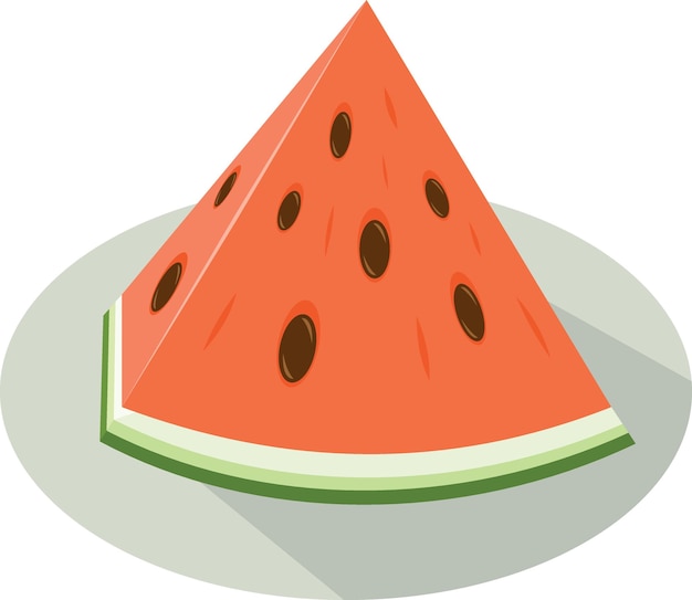 Vector vector image of a slice of watermelon food illustration