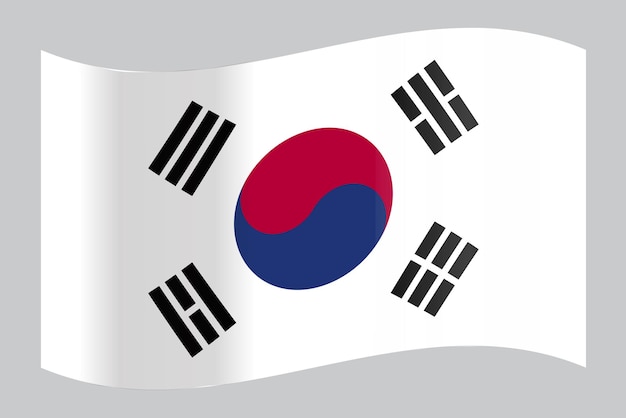 Vector image of the South Korea national flag