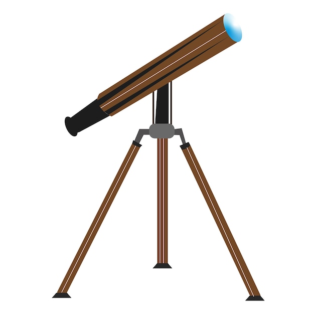 Vector image of telescope to see the stars