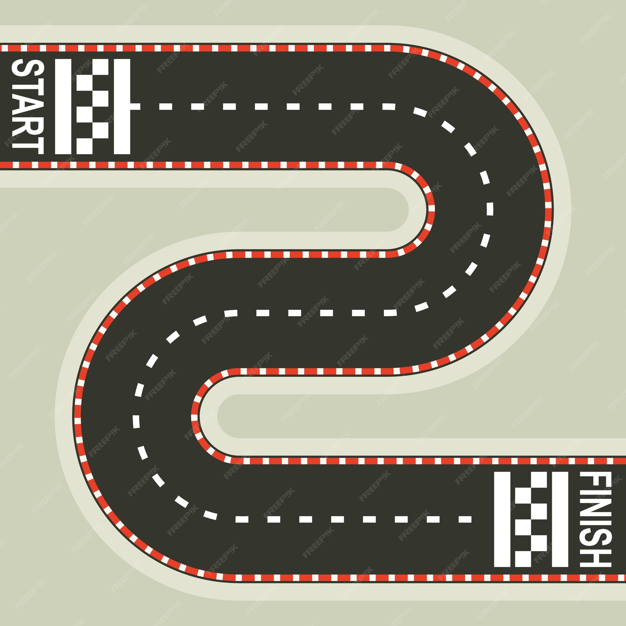 Premium Vector  Vector image of a track for kart racing isolated on  transparent background