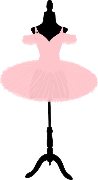 Vector image of a tutu on a tailor's dummy