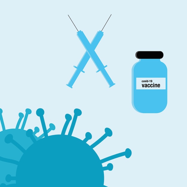 Vector vector image, the vaccine protects against the virus