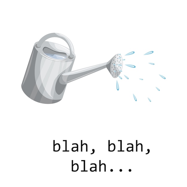 Vector image of a watering can against white background