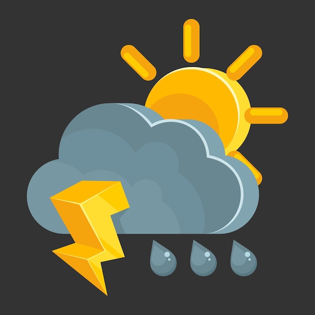 Vector Image Of A Weather Forecast Sign