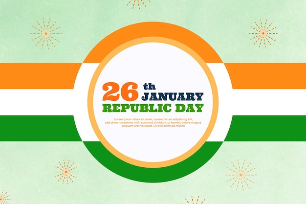 Vector vector india 26 januari republiek dag nieuw ontwerp met vlag