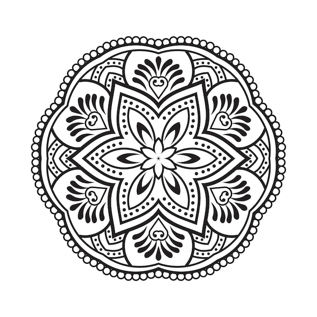 Elementi decorativi vintage del modello di mandala indiano vettoriale mandala islamico in stile etnico