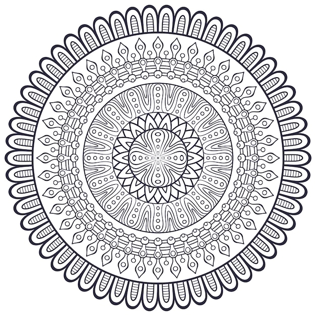 Mandala indiana vettoriale