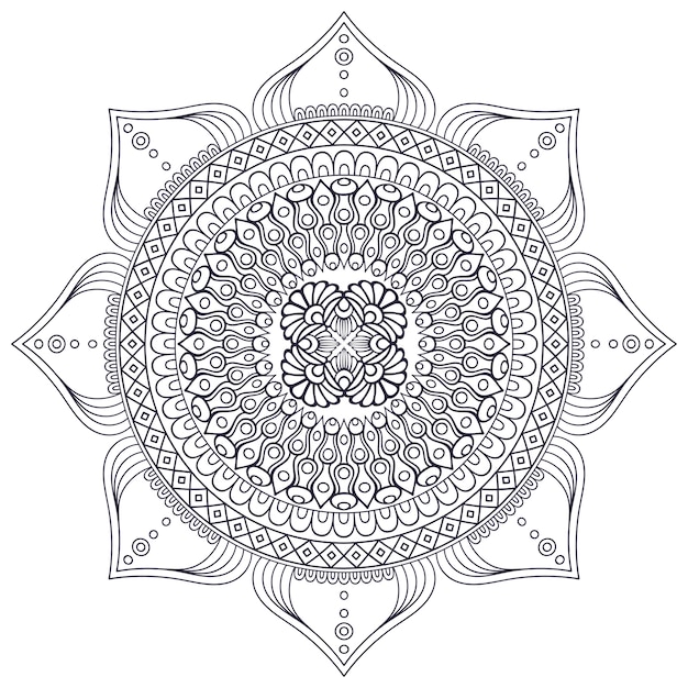 Mandala indiana vettoriale