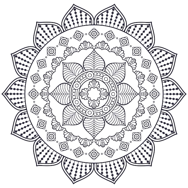 Mandala indiana vettoriale