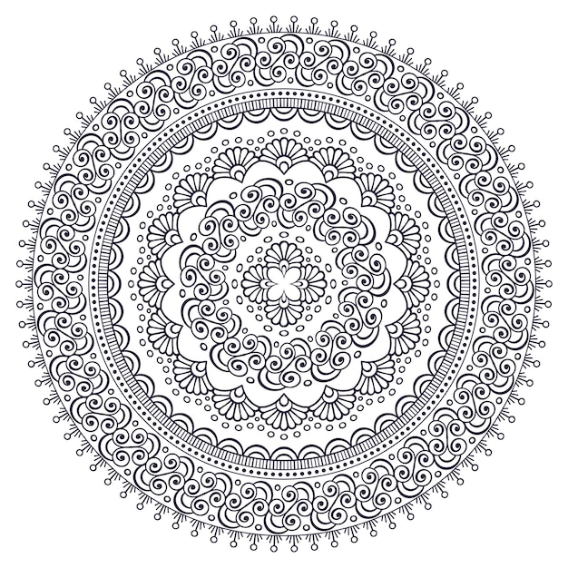 Mandala indiana vettoriale