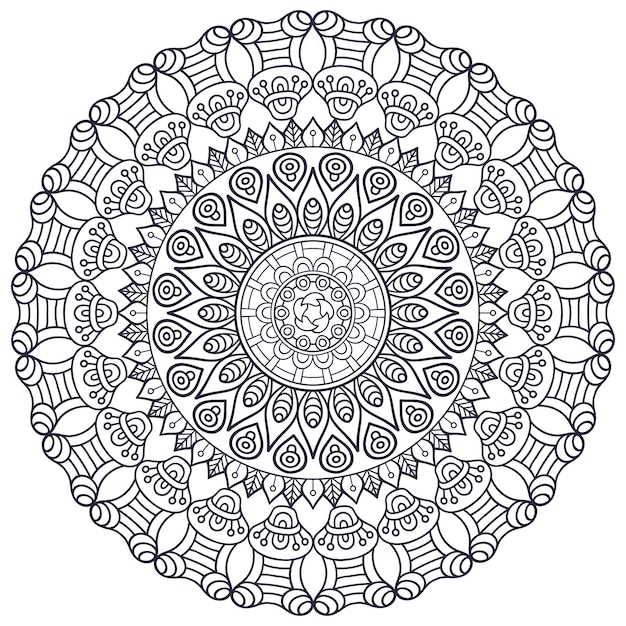 Mandala indiana vettoriale