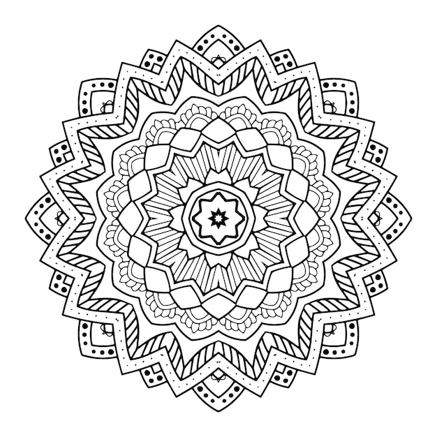 Vector indiase mandala overzicht mandala voor het kleuren van pagina