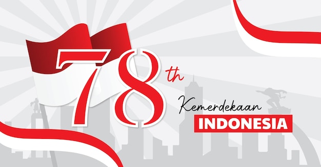 Vector vector indonesia independence day landscape illustration