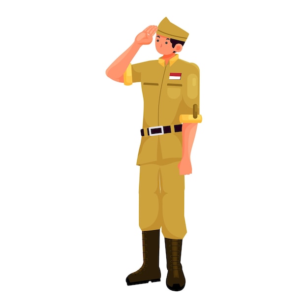 vector indonesian independence army illustration