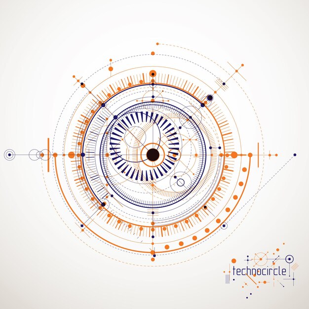 Vector industrial and engineering background, future technical plan. abstract blueprint of mechanism, mechanical scheme.