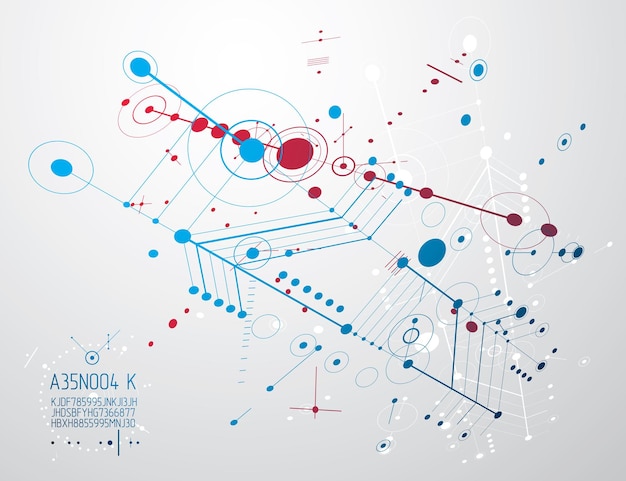 Vector vector industrial and engineering background, future technical plan. abstract blueprint of mechanism, mechanical scheme.