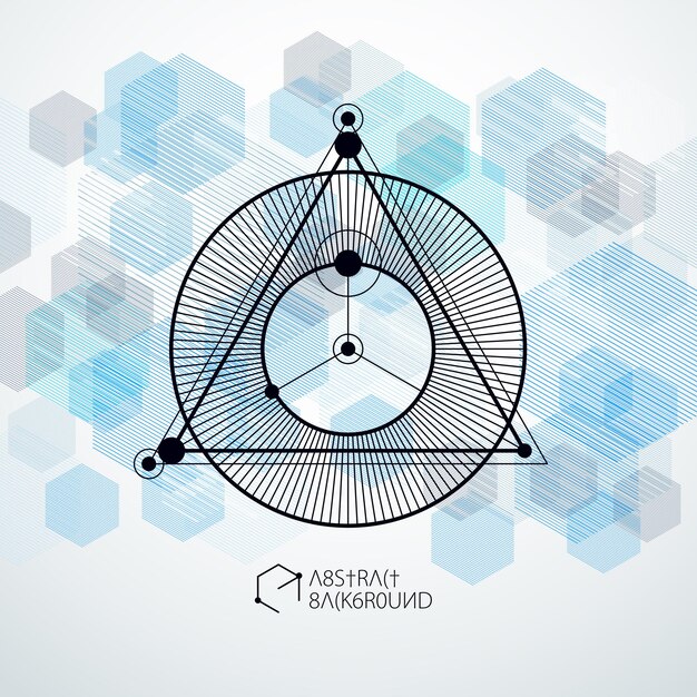 Vettore fondo blu industriale e di ingegneria di vettore, piano tecnico futuro. la moderna composizione geometrica può essere utilizzata come modello e layout.