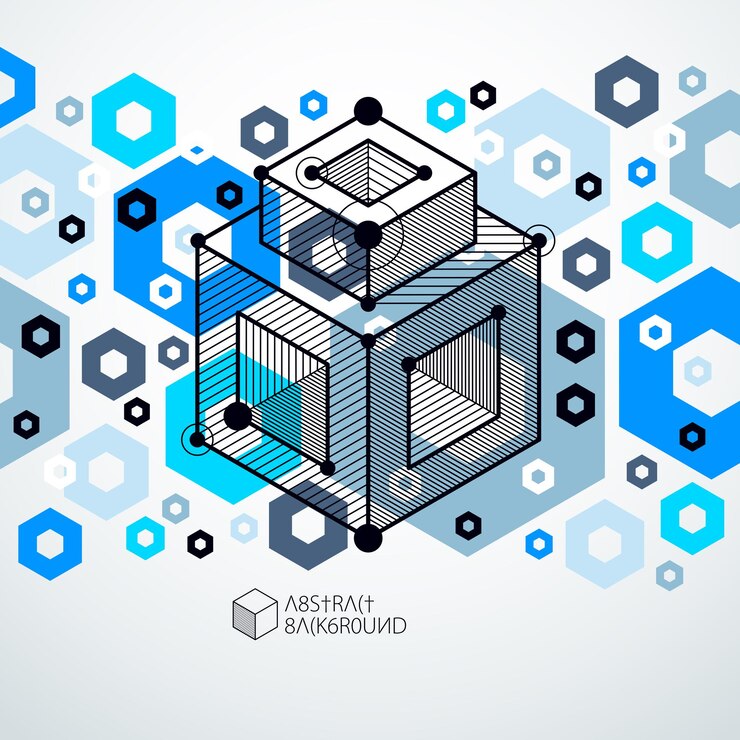 Vector vector industrial and engineering blue background, future technical plan. modern geometric composition can be used as template and layout.