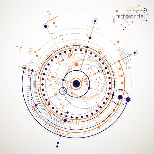 Vector industriële en technische achtergrond, toekomstig technisch plan. Abstracte blauwdruk van mechanisme, mechanisch schema.