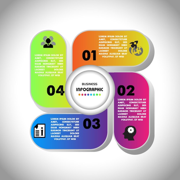 Vector info graphic design template with 3 options or steps