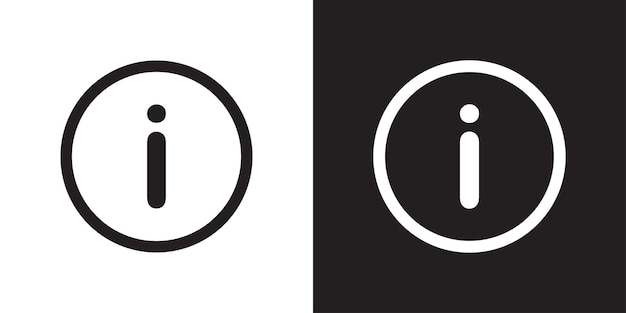 Vector Info Symbol Icon Black And White