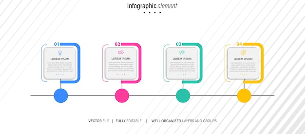 Vector infographic business banner template design