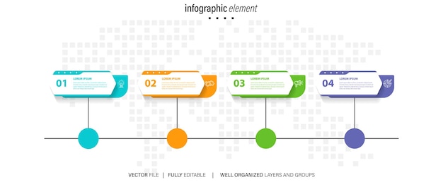 Векторный инфографический дизайн шаблона бизнес-баннера