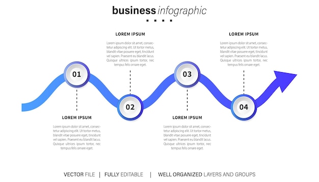 Vector vector infographic business banner template design