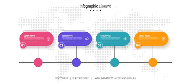 Vector infographic business banner template design