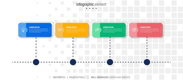 Vector infographic business banner template design