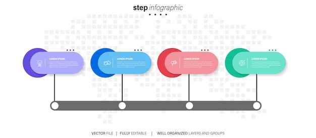 Progettazione del modello di banner aziendale infografico vettoriale