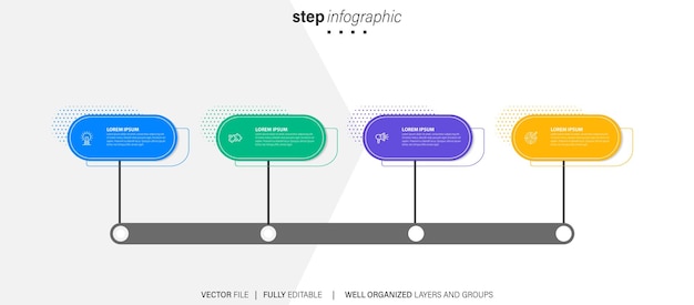 Vector infographic business banner template design