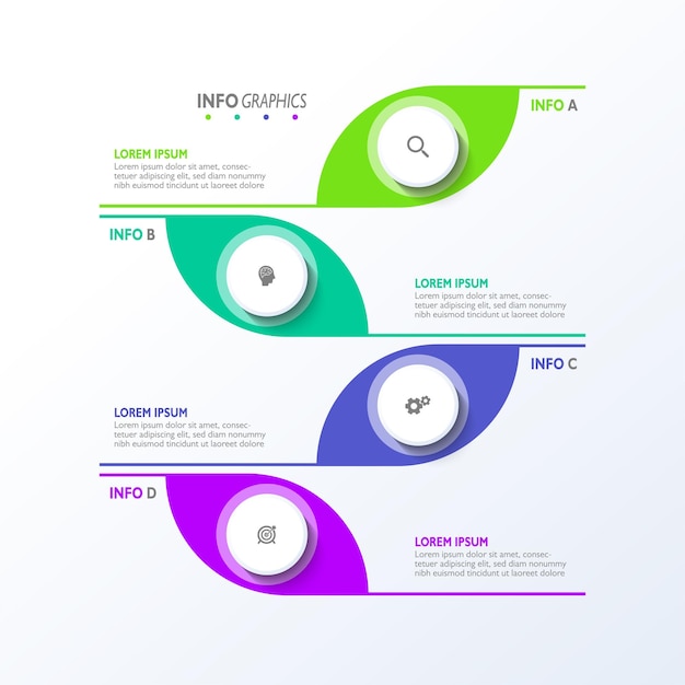 Modello di disegno vettoriale infografica business