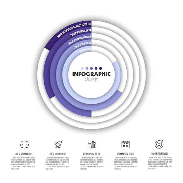 Vector vector infographic circle template diagrame for presentation