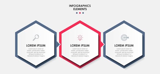 vector infographic design business template with icons and 3 options or steps