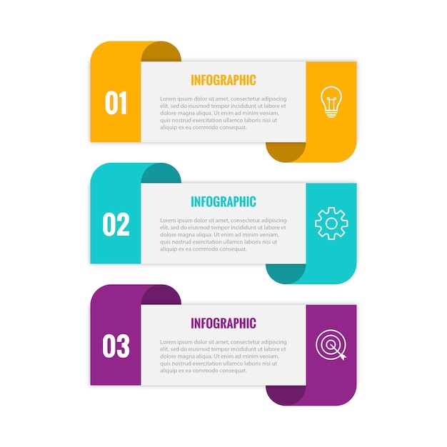 Vector infographic design template with 3 options or steps