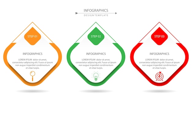 Vector infographic design template with 3 options or steps