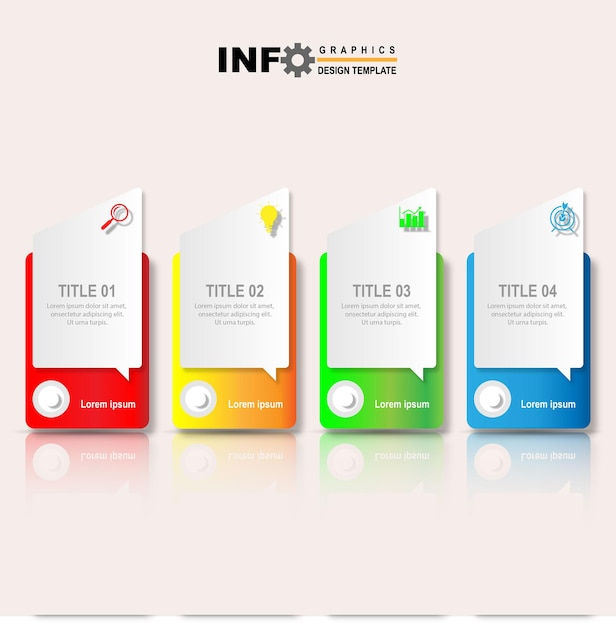 Vector infographic design template with 4 options or steps