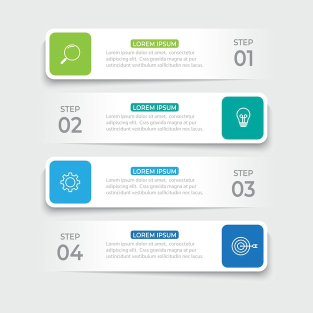 Vector infographic design template with 4 options or steps