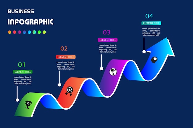 Vector infographic design template with 4 options or steps