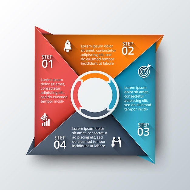 Vector infographic design template