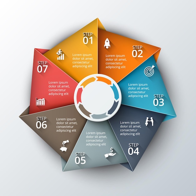 Modello di disegno vettoriale infografica