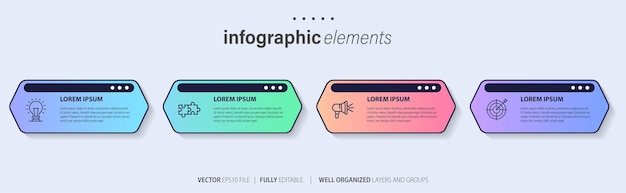 Vector vector infographic element sjablonen collectie