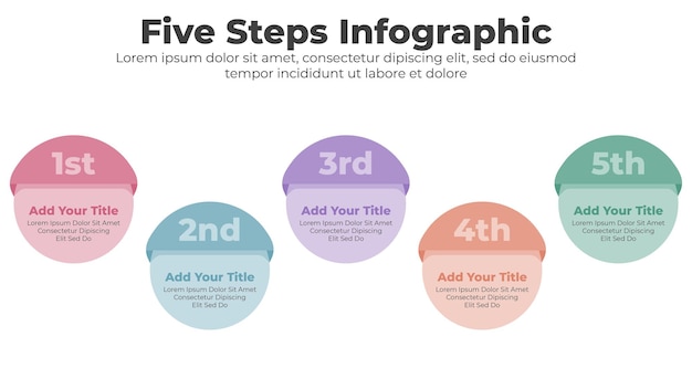 Vector infographic elements with 5 steps